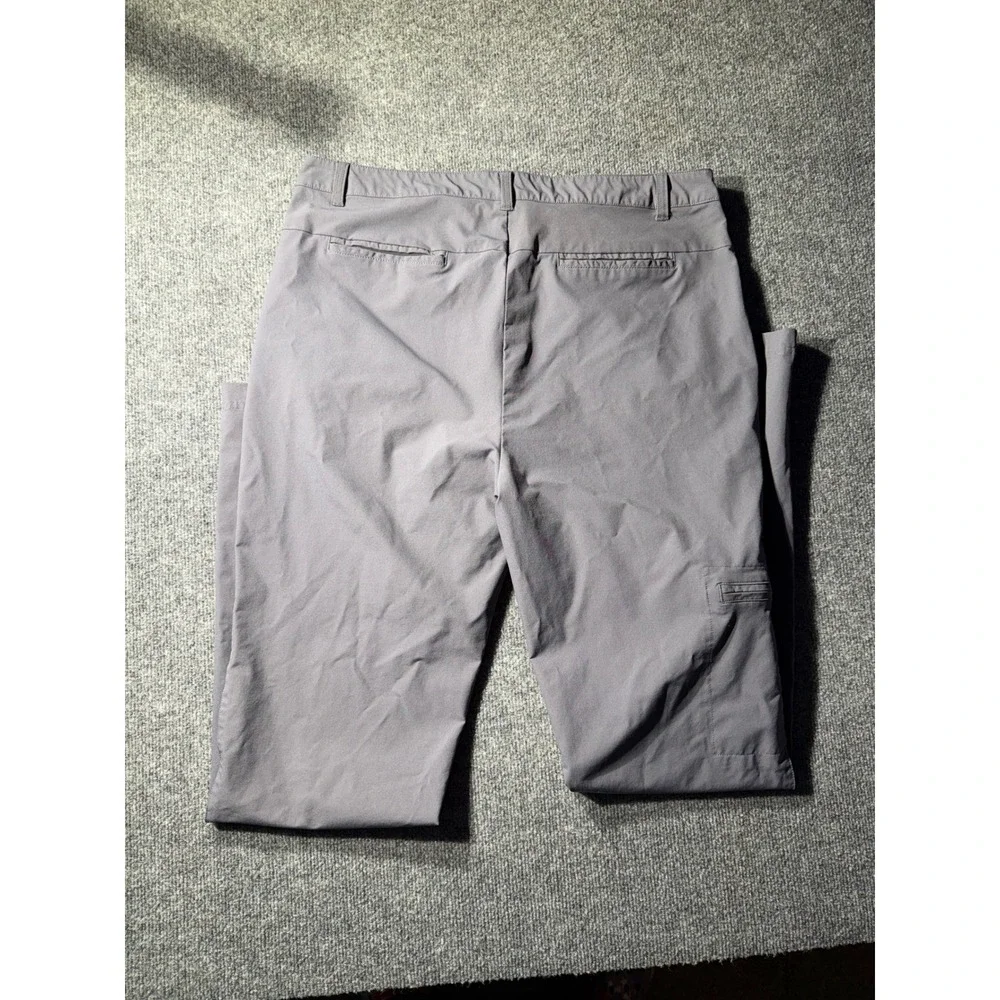 Dip Mens Gray Outdoor Hiking Pants 38x32 Nylon Spandex Straight Leg Cargo Pocket
